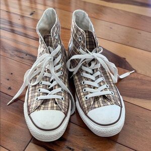 Converse Plaid High-Top Sneakers